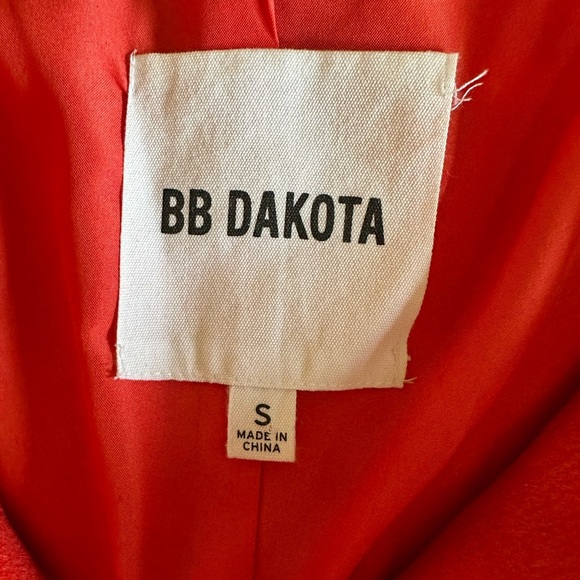 BB Dakota Catina Coral red wool blend coat, size small - Picture 5 of 10